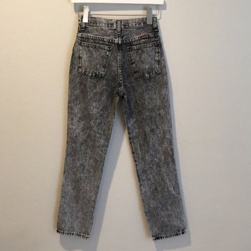 Vintage Rustler Jeans size 16 slim black acid wash - Picture 5 of 6