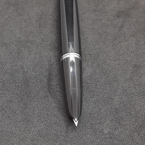 Vintage 1948 PARKER '21' Fountain Pen Black Body Stainless Steel Cap USA EX/NM - Picture 6 of 10