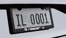 REAPER X Road Warrior Black Stainless Steel License Plate Frame