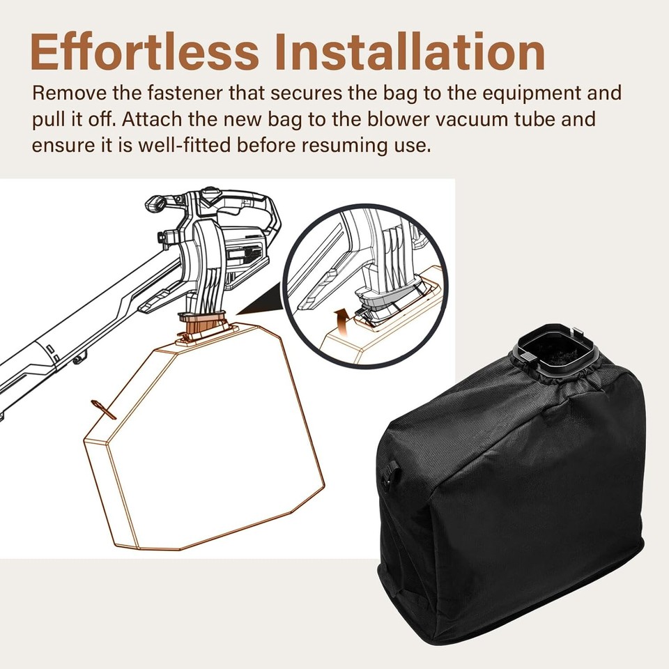 Laubbeutel-Ersatz Für Ryobi 40V Vac Attack Laubbläser/Sauger – Kompatibel Mit RY40405 / RY40405VNM, Ersetzt Teilenummer 205110001