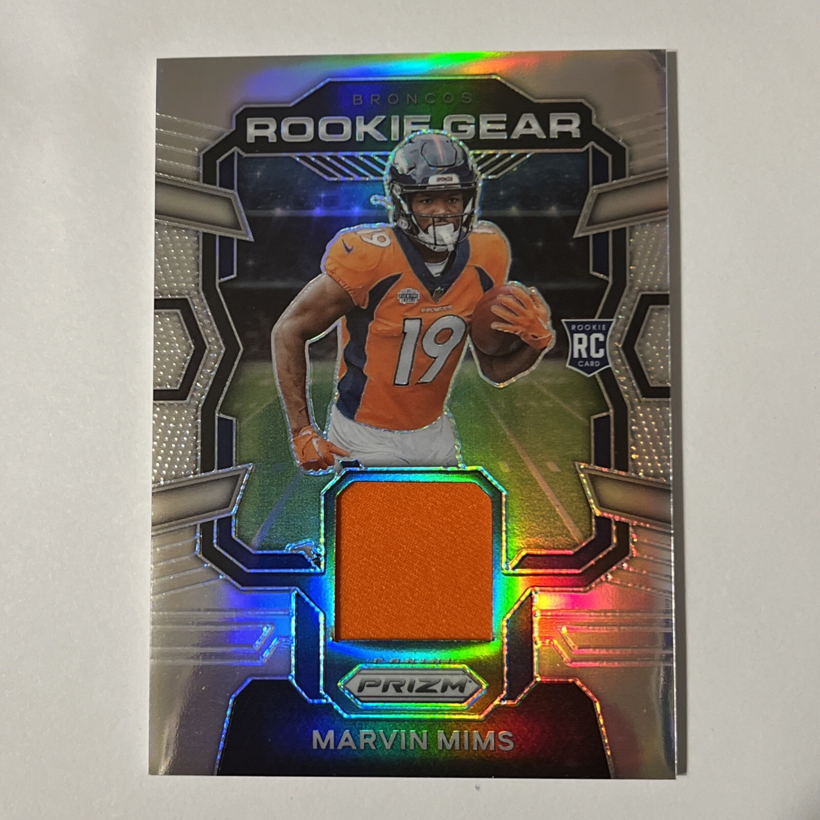 2023 Panini Prizm - Rookie Gear #RG-MMS Marvin Mims (MEM, RC) Denver Broncos