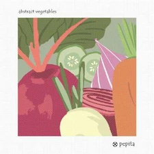 Abstract Vegetables Needlepoint Kit or Canvas