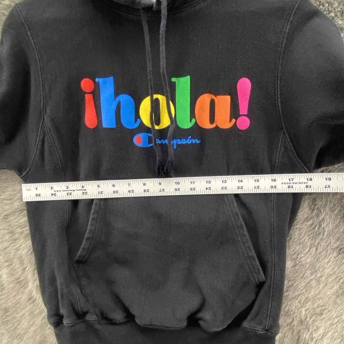 Champion Reverse Weave Spanish Hola Black Pullover Hoodie Sweatshirt Adult  XS | eBay