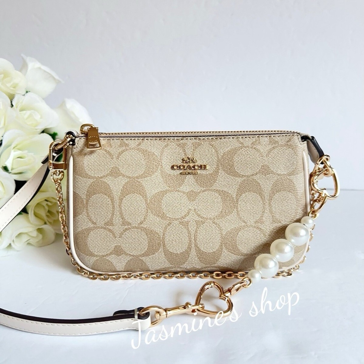 NWT Coach Nolita 19 In Signature Canvas CS442 + Free Pearl