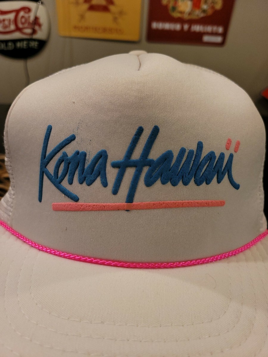 Vintage Trucker Hat White Kona Bay Hawaii SnapBack Baseball  display picture 1