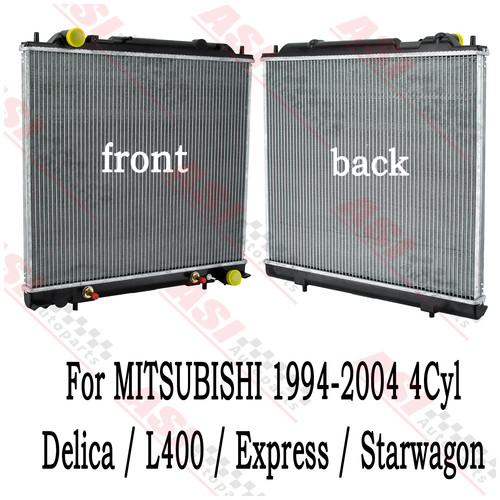 26MM Radiator For 1994-2004 Mitsubishi Delica L400 Express Starwagon 4Cyl AT - Picture 3 of 6