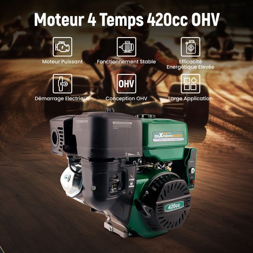 Moteur 420cc OHV petit moteur à essence 4 temps démarrage électrique for Karts - Foto 2 di 20
