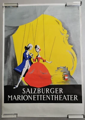 altes Marionetten - Werbeplakat * * SALZBURGER MARIONETTENTHEATER * *42 x 60 cm - Bild 1 von 4