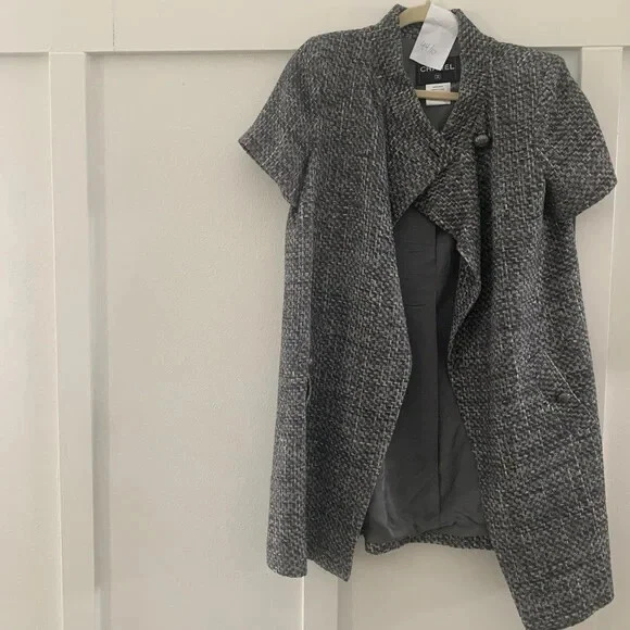 Abito giacca tweed Chanel grigio