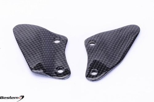 BMW R1100S R1100 S Rearset Foot Peg Mount Heel Guard Plates Carbon Fiber - Picture 3 of 4