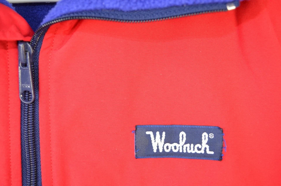 Chaleco Woolrich Vintage Rojo Cremallera Completa Chaqueta Polar Para Mujer Talla L Bolsillos Foto 2 de 4