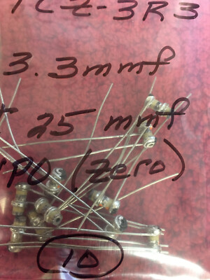 TCZ-3R3   3.3MMF NOPO ZERO CAPACITORS 10 PCS NOS