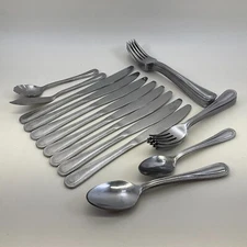 29 Pieces World Table Calais Stainless Flatware - Beaded Edge