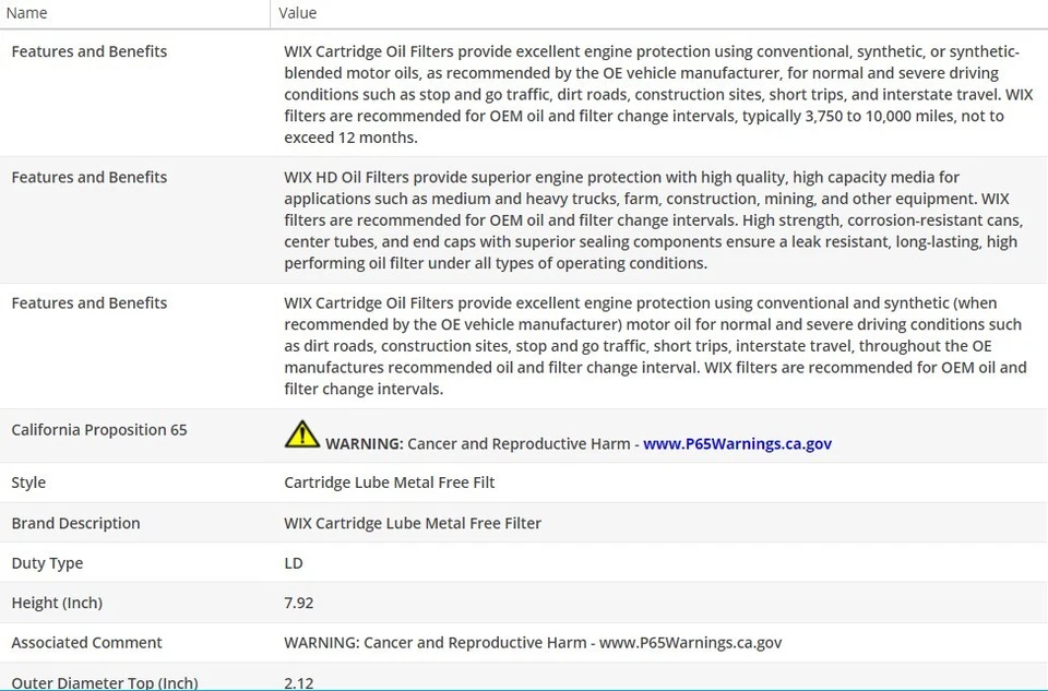 Filtro de aceite tipo OEM WIX para MERCEDES-BENZ AMG GT 53 2019-2023 L6-3,0 L Foto 3 de 4