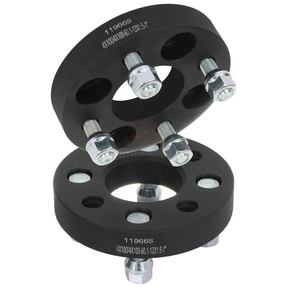 Espaçadores de roda 2 peças 1" 4x100 12x1,5 parafusos prisioneiros para Toyota Celica Corolla Prius - Imagem 4 de 4