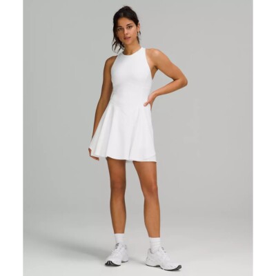 Lululemon Tennis Dress 6 ホワイト NEW wTag-LULULEMON White Court Crush Athletic Sport Tennis