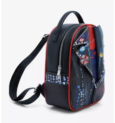 across the spider verse mini backpack Spider-Man: Spider-Verse Web Mini-Backpack way top zipper closure to secure your items inside Lounge Fly Marvel Spiderman Across