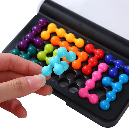 120 Challenges IQ 3D Puzzle Board Game Classic Pyramid Plate Pearl Logical Mind - Picture 3 of 7
