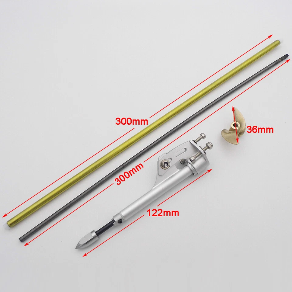 4mm Flex Drive Shaft Cables Flexible Cable Struts 36mm Propellers f RC Catamaran - Image 3 of 4
