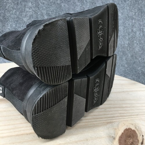 Ryka Boots Womens 9.5 M Charmer Ankle Booties Black Fabric Pull On Round Toe - Picture 8 of 17