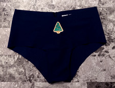 VICTORIA'S SECRET PINK NAVY BLUE CHRISTMAS TREE COOKIE NO SHOW CHEEKY PANTIES