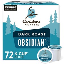 Caribou Coffee Obsidian K-Cups, Dark Roast, 72 Count