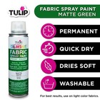 Tulip Colour Shot Fabric Spray Paint 3oz (103.5ml) Green, Pack of 6 