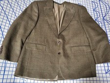 Vtg Polo University Club Tweed Twill Blazer Jacket Alpaca Wool 46r Ralph Lauren