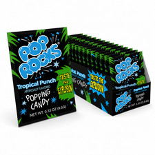 Pop Rocks Tropical Fruit Punch Bulk Pack, 20/24ct Candy Crackling Sachets,
