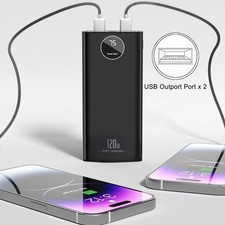 900000MAH Portable Power Bank LCD LED 2 USB Battery Charger For Mobile Phone