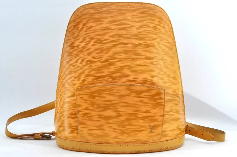 Auténtica mochila Louis Vuitton Epi Gobelin amarilla M52299 LV 2311N Foto 2 de 4