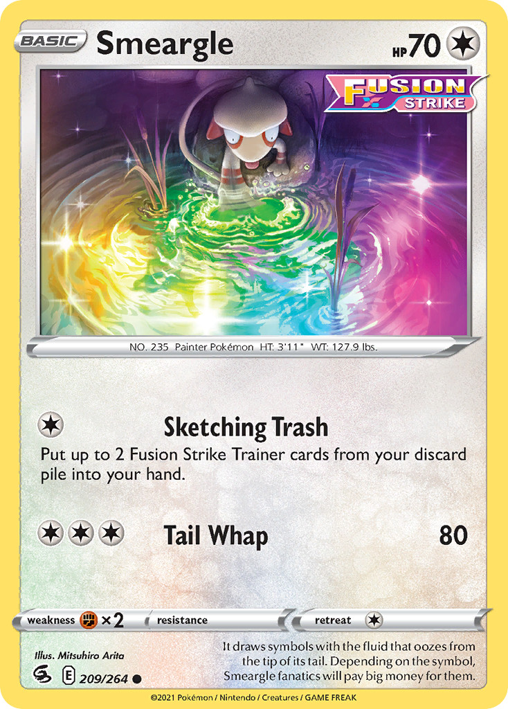 Smeargle 209/264 Common Fusion Strike Near Mint
