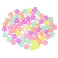 100PCS GlowintheDark 13mm Star Acrylic Pony Beads for Jewelry Making DIY