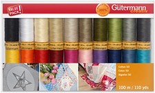 Gutermann Cotton 50 Thread Set - 20 Spools-Ba...