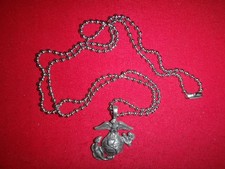 USMC Marine Corps EGA Charm Pendant Ball Chain Necklace *Never Worn*