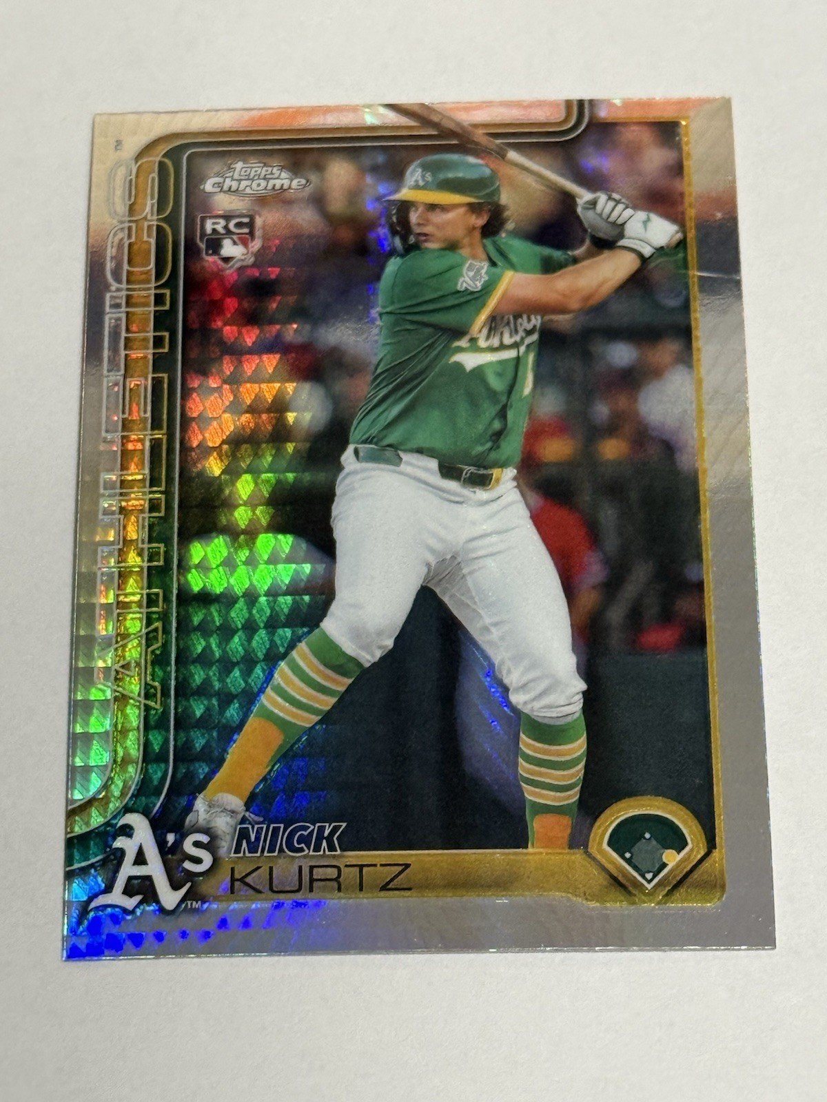 2025 Topps Chrome Update - Nick Kurtz Prism Refractor Rookie #USC178 Athletics