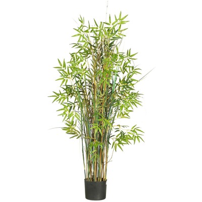 Nearly Natural 6569 5' Bamboo Grass Silk Plant in Pot (6569)