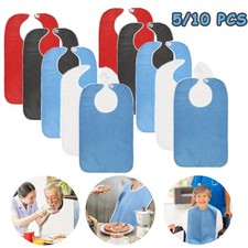 5/10pcs Adult Bibs for Eating Women/Men Bib-Washable Reusable Antifouling New