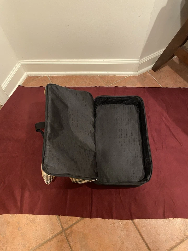 Auténtica bolsa de lona vintage de golf Burberry a cuadros Foto 4 de 4