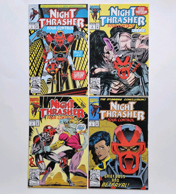 NIGHT THRASHER FOUR CONTROL Complete Series 1-4 1 2 3 4 Marvel 1992 VF/NM 9.0