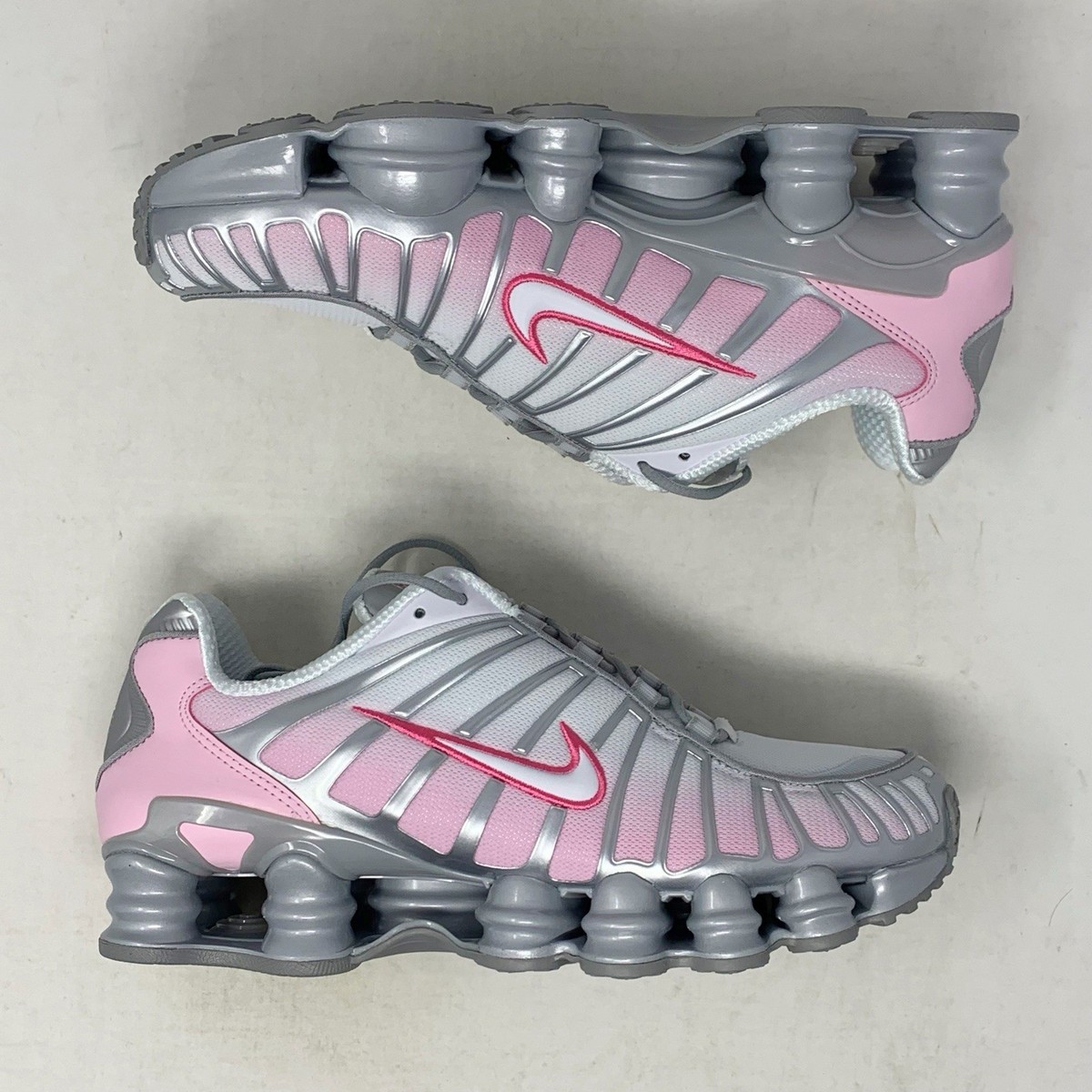 Nike Shox TL 'Pinksicle' Platinum Gray Sneakers, Size 9.5 BNIB