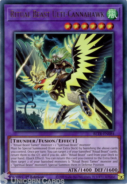 BLTR-EN084 Ritual Beast Ulti-Cannahawk : Ultra Rare 1st Edition YuGiOh Card