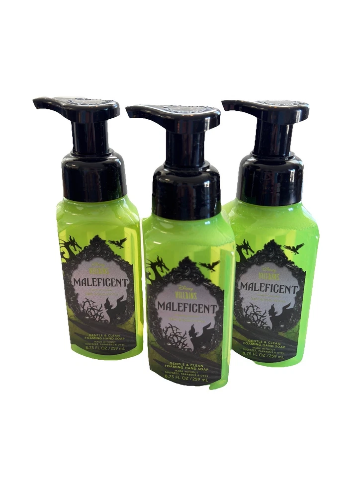3 x Bath & Body Works Disney Villans Maleficent Foaming Hand Soap 8.75 fl oz NEW - Image 2 of 4