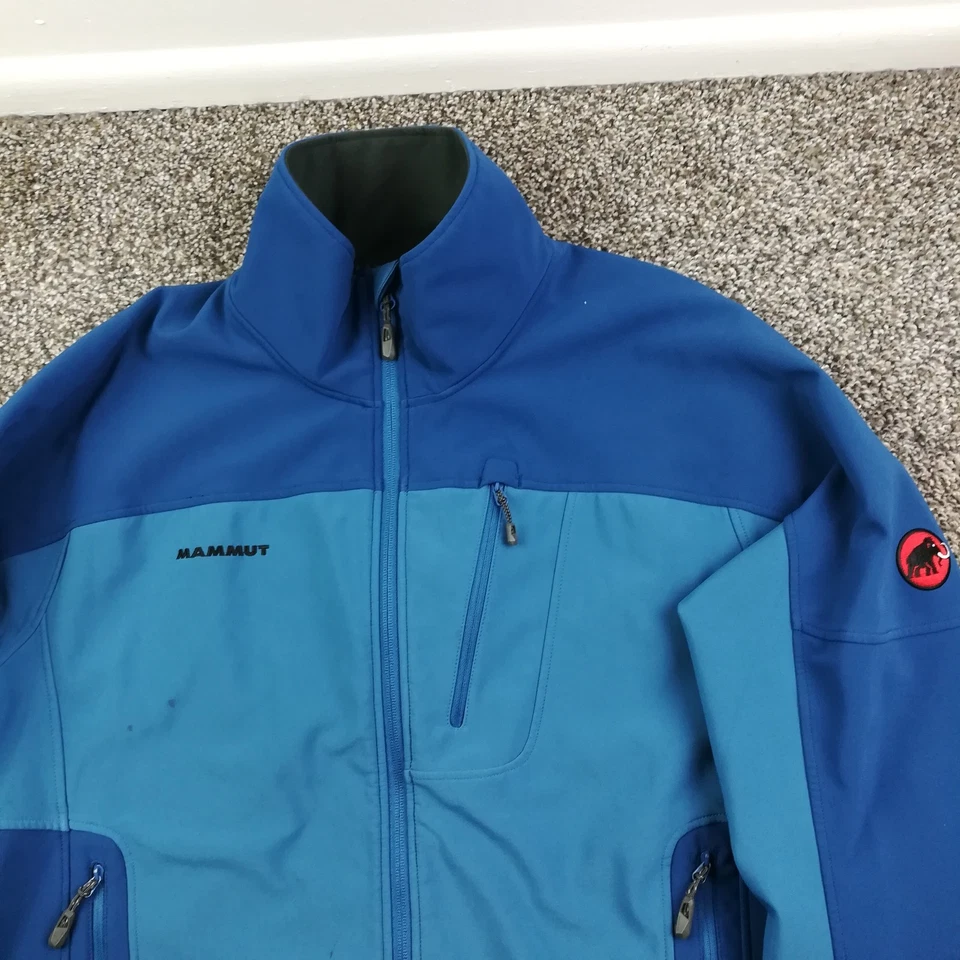 Mammut Jacket Softech Fleece Softshell Full Zip Blue Mens XL *Flaw - Image 2 of 4