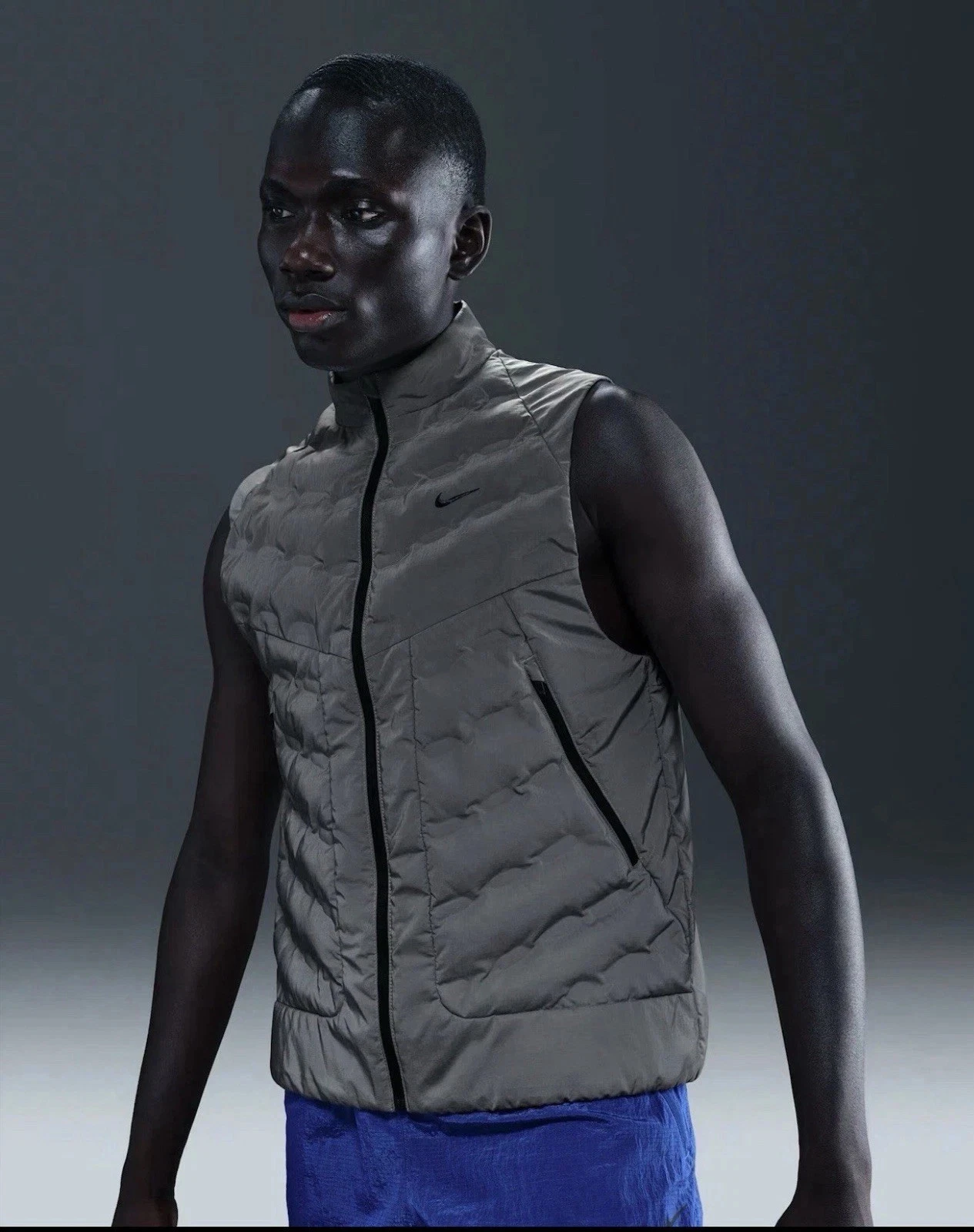 Nike Therma-Fit ADV Reflective Men's Gilet Jacket Vest Grey Size S