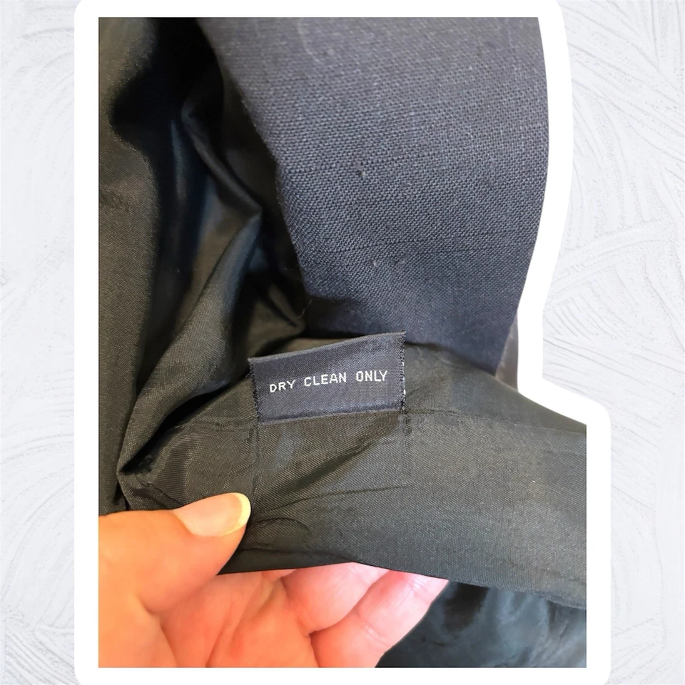 Traje falda vintage para mujer Sasson negro tipo lino, talla 12 Foto 4 de 4