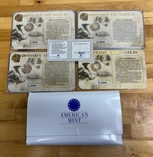 Gold 1/2 Gram 14k American Mint {U.S. HISTORY OF GOLD} Set Of 4 3032.43 per troy oz