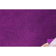 Allgala X-Large Glitter EVA Foam Sheets 12-Pack, 12x16" Purple for Crafts