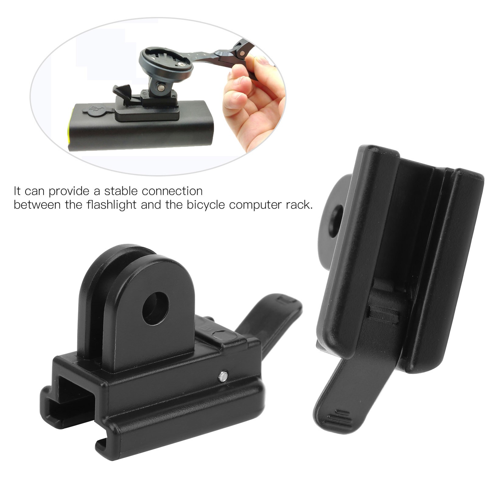 2pcs Bike Light Holder Adapter Bicycle Flashlight Mount Cycling Front Lamp´