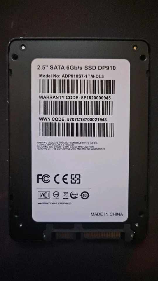 ADATA 1TB SSD SATA III 2.5" 6Gb/s DP910 - Image 2 of 3